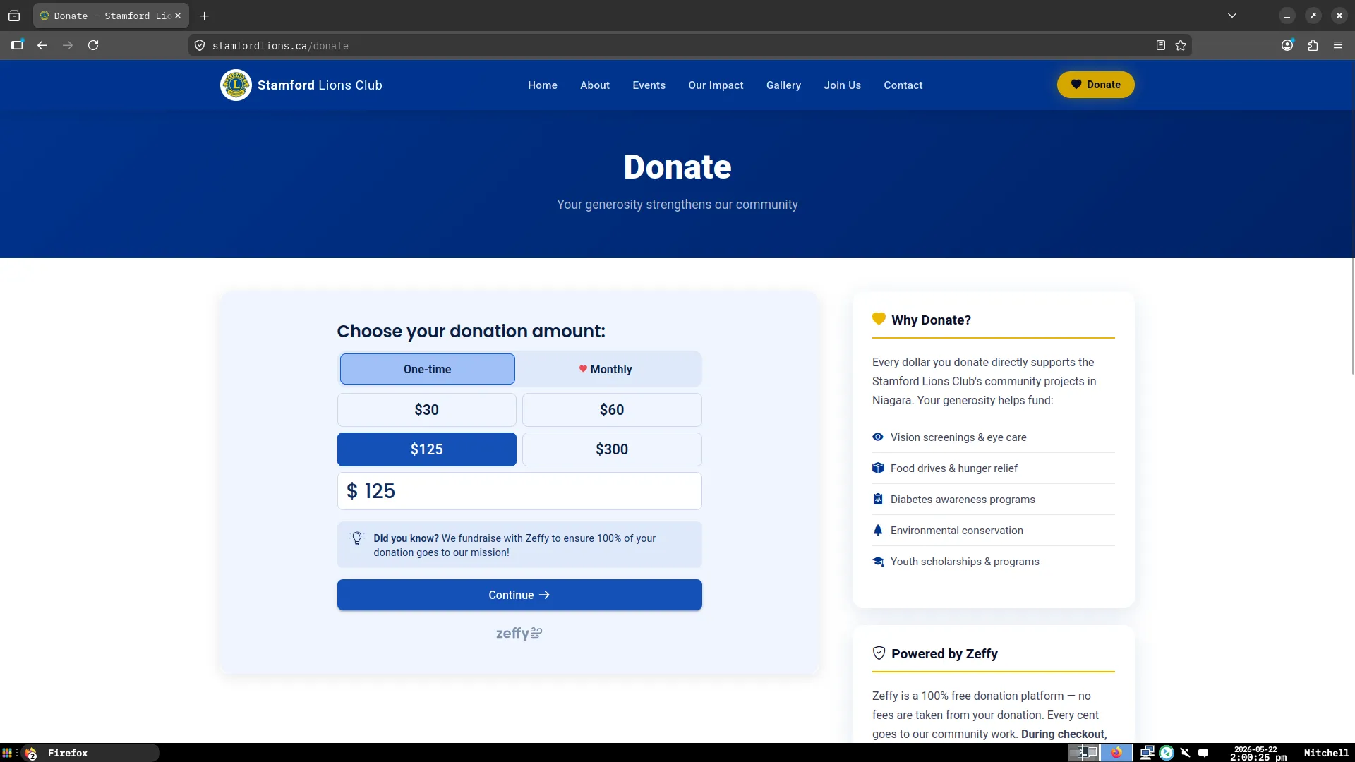 Lions Club Website screenshot 7